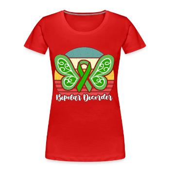 Mental Health Bipolar Disorder Mental Illness - Frauen Premium Bio T-Shirt - Rot - Vorne - Mia (176cm)