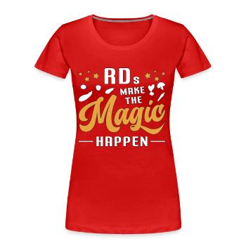 Dietitian RD's Make The Magic Happen Health Coach - Frauen Premium Bio T-Shirt - Rot - Vorne - Mia (176cm)