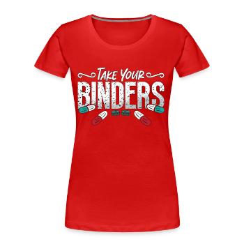 Diététiste Prenez vos classeurs Diététistes en nutrition - T-shirt bio Premium Femme - rouge - Devant - Mia (176cm)