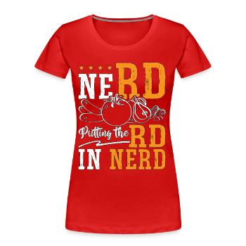 Dietitian Nerd Putting The RD Nutrition Dietitians - Frauen Premium Bio T-Shirt - Rot - Vorne - Mia (176cm)