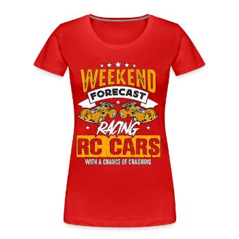 RC Model Racing Weekend Forecast Racing Rc Model - Frauen Premium Bio T-Shirt - Rot - Vorne - Mia (176cm)
