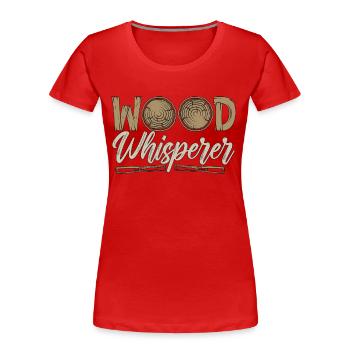 Woodturning Wood Whisperer Craftsmen Woodturner - Frauen Premium Bio T-Shirt - Rot - Vorne - Mia (176cm)
