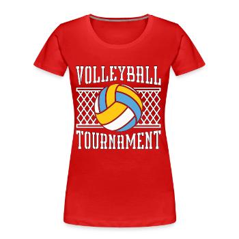 Beach Volleyball Tournament Loves Volleyball Club - Women's Premium Organic T-Shirt - red - Front - Mia (176cm)