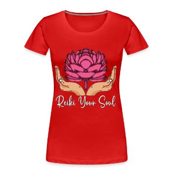 Reiki Your Soul Meditation Healer Reiki Meister - Frauen Premium Bio T-Shirt - Rot - Vorne - Mia (176cm)