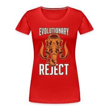 Woolly Mammoth Evolutionary Reject Trunked Animals - Women's Premium Organic T-Shirt - red - Front - Mia (176cm)