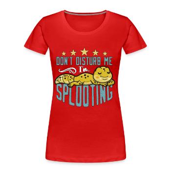 Les geckos léopards ne me dérangent pas Je suis propriétaire de reptiles - T-shirt bio Premium Femme - rouge - Devant - Mia (176cm)