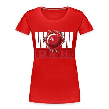 Alley Bowling Wow A Hole In One Bowling Player - Frauen Premium Bio T-Shirt - Rot - Vorne - Mia (176cm)
