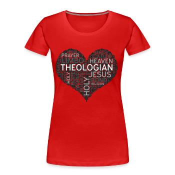 Theology Theologian Bible Theologiser Theologist - Frauen Premium Bio T-Shirt - Rot - Vorne - Mia (176cm)
