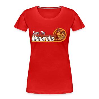 Milkweed Save The Monarch Butterfly Entomologist - Frauen Premium Bio T-Shirt - Rot - Vorne - Mia (176cm)