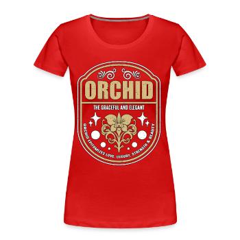 Orchid The Graceful And Elegant Orchid Gardening - Women's Premium Organic T-Shirt - red - Front - Mia (176cm)