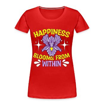 Orchids Happiness Blooms From Within Orchid Grower - Women's Premium Organic T-Shirt - red - Front - Mia (176cm)