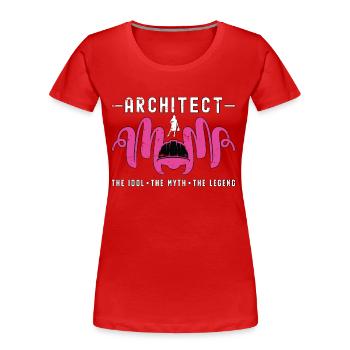 Architect Mom The Idol The Myth The Draftsman - Women's Premium Organic T-Shirt - red - Front - Mia (176cm)