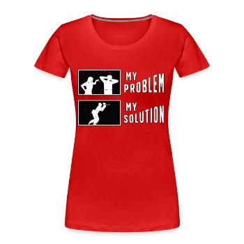 Paintball Player My Problem My Pictogram Dad Mom - Women's Premium Organic T-Shirt - red - Front - Mia (176cm)