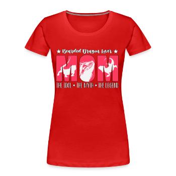 Bearded Dragon Lover Mom The Idol Herpetologist - Frauen Premium Bio T-Shirt - Rot - Vorne - Mia (176cm)