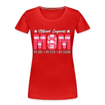 Network Engineer Mom The Idol Computer Science - Frauen Premium Bio T-Shirt - Rot - Vorne - Mia (176cm)
