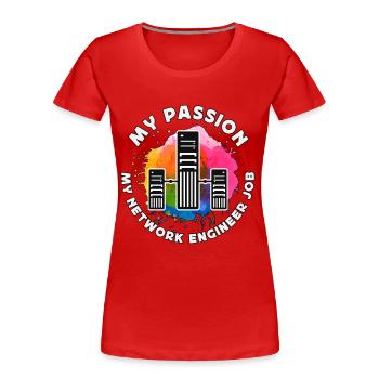 Network Engineer My Passion My Computer Science - Frauen Premium Bio T-Shirt - Rot - Vorne - Mia (176cm)