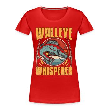Pêche au doré Doré Whisperer Amateur de pêche - T-shirt bio Premium Femme - rouge - Devant - Mia (176cm)