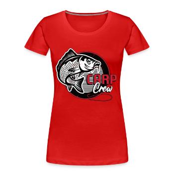Pêche à la carpe Carpe Crew Tournoi de pêche Amateur - T-shirt bio Premium Femme - rouge - Devant - Mia (176cm)