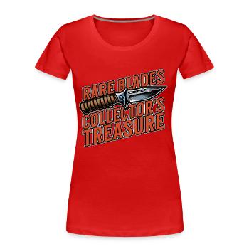 Lame forgée Lames rares Artiste du métal de collection - T-shirt bio Premium Femme - rouge - Devant - Mia (176cm)