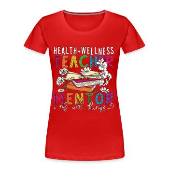 Health Educator Health + Wellness Epidemiology - Frauen Premium Bio T-Shirt - Rot - Vorne - Mia (176cm)