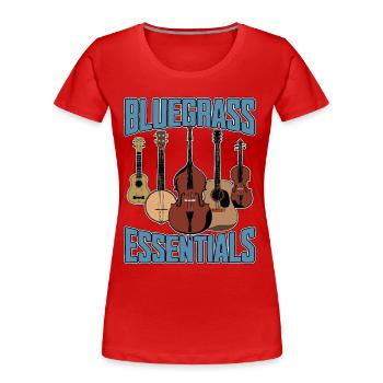 Bluegrass Essentials String Instrument Music Lover - Frauen Premium Bio T-Shirt - Rot - Vorne - Mia (176cm)