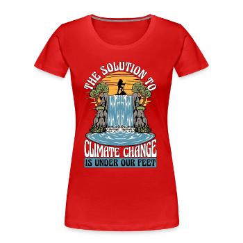 Environmental Scientist The Solution Agriculturist - Women's Premium Organic T-Shirt - red - Front - Mia (176cm)