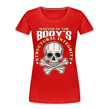 Chirurgien orthopédique Master de la physiothérapie - T-shirt bio Premium Femme - rouge - Devant - Mia (176cm)