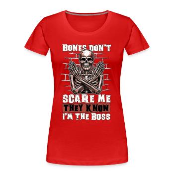 Chirurgien orthopédique Les os ne me font pas peur Médecine - T-shirt bio Premium Femme - rouge - Devant - Mia (176cm)