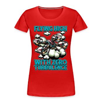 Passionné de drones qui vole haut avec des courses de drones - T-shirt bio Premium Femme - rouge - Devant - Mia (176cm)