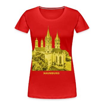 Naumburg Cathedral Saale Saxony-Anhalt Burgenland Uta - Women's Premium Organic T-Shirt - red - Front - Mia (176cm)