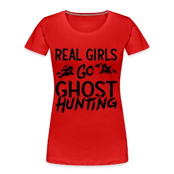 Ghost Hunter Creepy Ghost Hunt Idée cadeau - T-shirt bio Premium Femme - rouge - Devant - Mia (176cm)