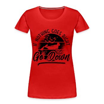 Apnoe Freitaucher Freitauchen Tauchen Geschenkidee - Frauen Premium Bio T-Shirt - Rot - Vorne - Mia (176cm)