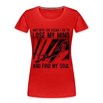 Apnoe Tauchen Freitaucher Freitauchen Geschenkidee - Frauen Premium Bio T-Shirt - Rot - Vorne - Mia (176cm)