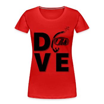 Freitaucher Freitauchen Apnoe Tauchen Geschenkidee - Frauen Premium Bio T-Shirt - Rot - Vorne - Mia (176cm)
