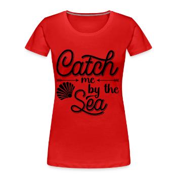 Freitaucher Apnoe Tauchen Freitauchen Geschenkidee - Frauen Premium Bio T-Shirt - Rot - Vorne - Mia (176cm)