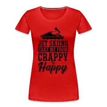 Jetski Cool Wassersport Urlaub Sommer Geschenkidee - Frauen Premium Bio T-Shirt - Rot - Vorne - Mia (176cm)