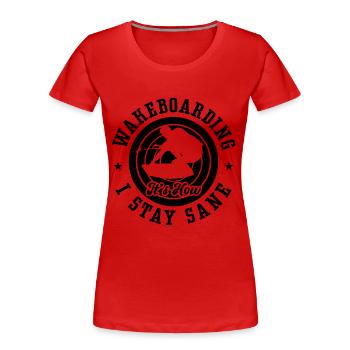 Wakeboard Wakeboarder Wakeboarden Geschenkidee - Frauen Premium Bio T-Shirt - Rot - Vorne - Mia (176cm)