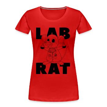 Laboratory Technician Lab Rat Science Gift Idea - Women's Premium Organic T-Shirt - red - Front - Mia (176cm)