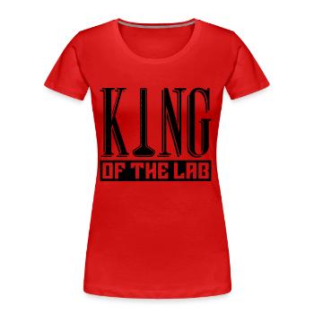 Laboratory Technician Lab King Science Gift Idea - Women's Premium Organic T-Shirt - red - Front - Mia (176cm)