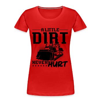 Bagger Raupe Bauarbeiter Bulldozer Geschenkidee - Frauen Premium Bio T-Shirt - Rot - Vorne - Mia (176cm)