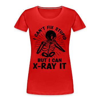 Radiologie Radio-ray X Radio-ray Technicien Idée cadeau - T-shirt bio Premium Femme - rouge - Devant - Mia (176cm)