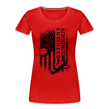 Space Rocket Aerospace Engineer Engineering - Frauen Premium Bio T-Shirt - Rot - Vorne - Mia (176cm)
