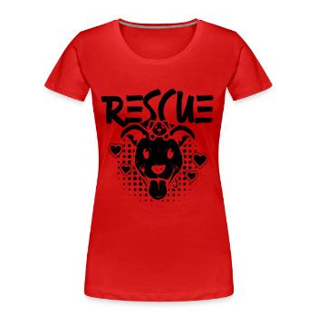 Sauvetage d’animaux Refuge pour animaux Sauveteur d’animaux - T-shirt bio Premium Femme - rouge - Devant - Mia (176cm)