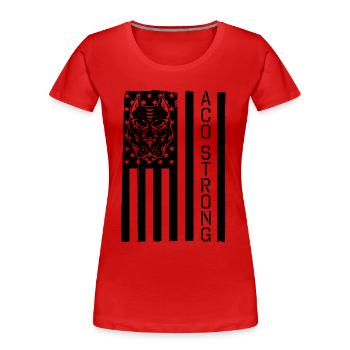 ACO Strong Animal Officer Police Animal Officer - T-shirt bio Premium Femme - rouge - Devant - Mia (176cm)