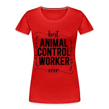 Meilleur agent de sauvetage des animaux de contrôle des animaux - T-shirt bio Premium Femme - rouge - Devant - Mia (176cm)