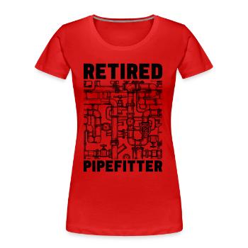 Retired Pipefitter Pipe Wrench Laborer Pipefitters - Frauen Premium Bio T-Shirt - Rot - Vorne - Mia (176cm)