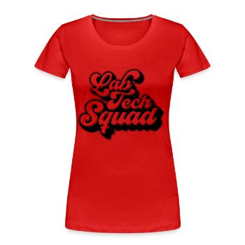Lab Tech Squad Lab Scientist Laboratory Technician - Frauen Premium Bio T-Shirt - Rot - Vorne - Mia (176cm)