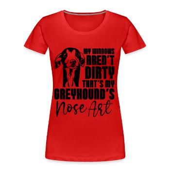 My Windows Greyhound Racing Rescue Greyhound Racer - Frauen Premium Bio T-Shirt - Rot - Vorne - Mia (176cm)