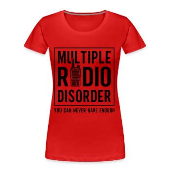 Multiple Radio Disorder Channel Ham Radio Operator - Women's Premium Organic T-Shirt - red - Front - Mia (176cm)