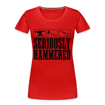 Forger sérieusement martelé forger forger - T-shirt bio Premium Femme - rouge - Devant - Mia (176cm)